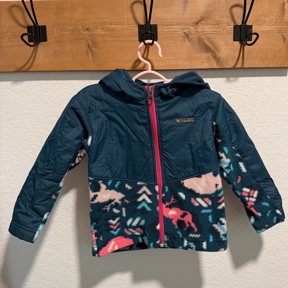 Columbia Kids' Blue and Pink Hooded Jacket